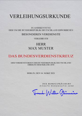 Bundesverdienstkreuz, Geschenkideen
