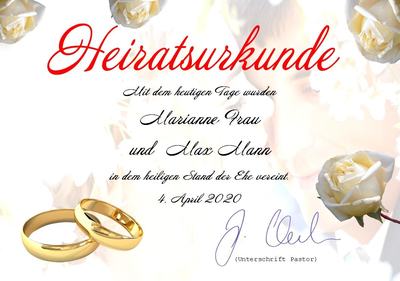 Online heiraten, Hochzeit, Heirat, Traumhochzeit, kirchlich heiraten, Scheidungsurteil