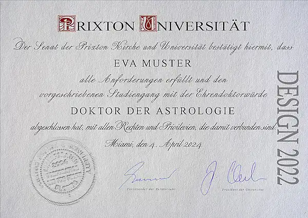 Doktortitel der Prixton Church kaufen