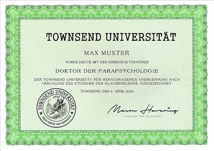 Doktortitel von der Townsend University kaufen