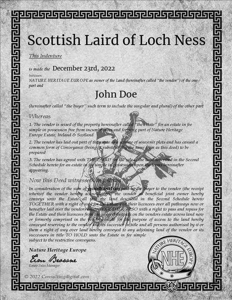 Free Scottish Laird Title, Free Laird Title, Free Nobility Title, Scottish Laird, Gifts, GIft Ideas