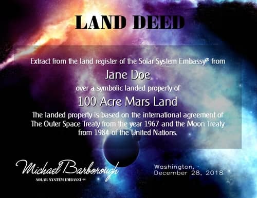 Buy Plot on Sun, Mars, Venus