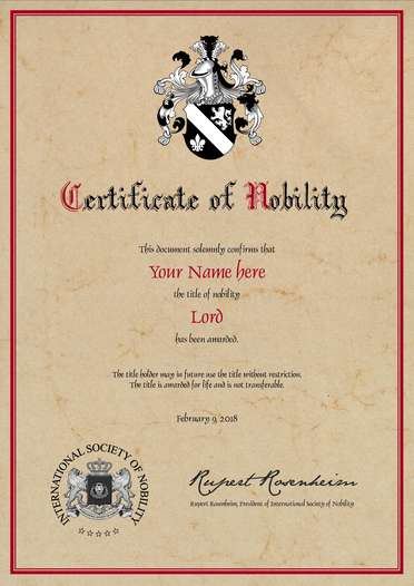 Nobility Titles, English Titles, Coat of Arms, Family Crest
