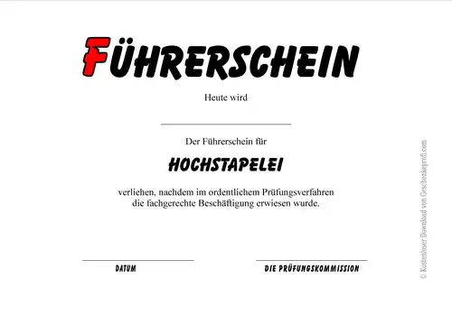 F&uuml;hrerschein Hochstapler