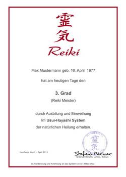 Reiki,  Geschenkideen, Reiki Diplom, Reiki Urkunde, Reiki Zertifikat, Reiki Ausbildung, Urkunde, Zertifikat, Diplom